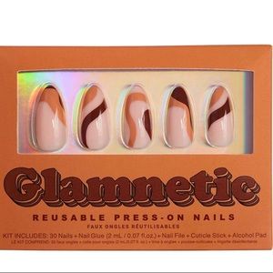 Brand New Glamnetic Press-On Nails Boogie Brown
